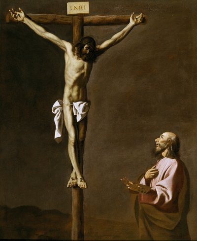 Saint Luke as a painter, before Christ on the Cross by Francisco de Zurbaran